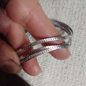 Silvertone 3 chain bracelet
